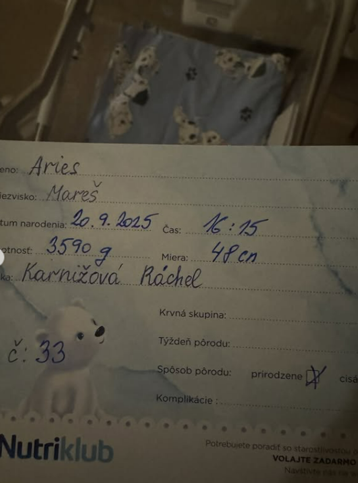 rachel karnizova porodila